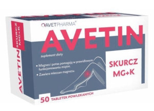 Avetin Skurcz MG + K, 50 tabletek - Data ważności:31.8.2022