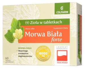 Morwa Biała Forte 60 tabletek - Długi termin ważności!