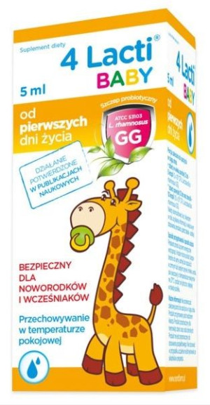 4 lacti baby krople 5 ml - Długi termin ważności!