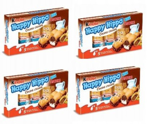 4x103,5g KINDER Happy Hippo Biscuit UK