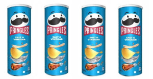 4x165g PRINGLES Chipsy Salt & Vinegar UK