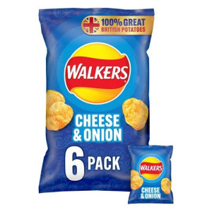 6x25g WALKERS Chipsy Cheese & Onion UK
