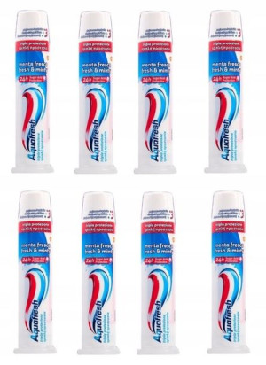 8x100ml AQUAFRESH Pasta do zębów z pompką UK