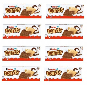 8x128g KINDER Cards Ciastka 5pak UK