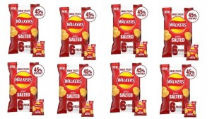 8x150g WALKERS Chipsy Ziemniaczane Salted UK