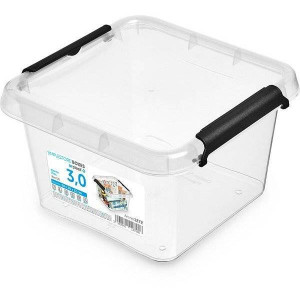 Pojemnik Organizer Z Pokrywką Przezroczysty 3 L Si