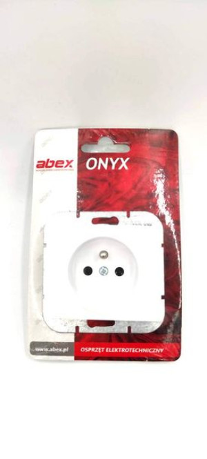 Gniazdo wtyczkowe pojedyncze -ONYX- p/t 2P+ Z 16A, 250V ; biały