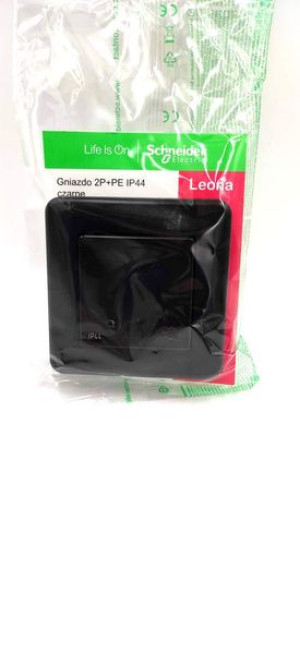 Leona gniazdo 2P+PE IP44, antracytowe SCHNEIDER