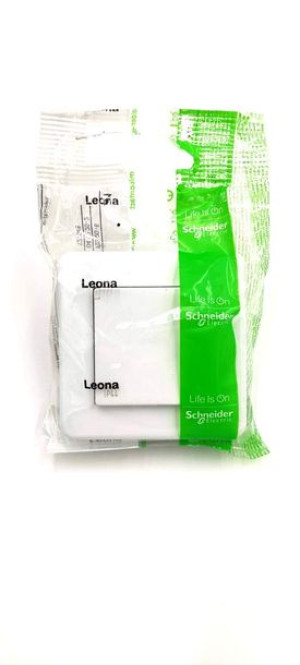 LEONA Biały, Gniazdo 1-krotne 2P+PE (DIY)  SCHNEIDER