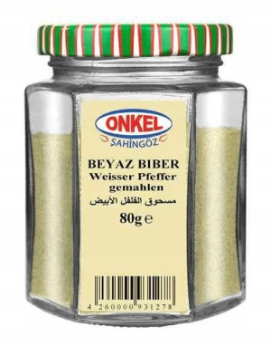 Pieprz biały mielony 80g ONKEL w słoiku