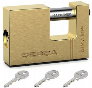 Kłódka Mosiężna Trzpieniowa Gerda Brass Line 50 Mm