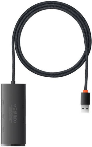 Hub 4w1 Baseus Lite Series USB do 4x USB 3.0 1m (czarny)