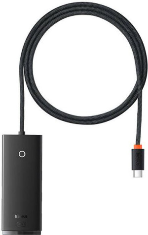 Hub 4w1 Baseus Lite Series USB-C do 4x USB 3.0 + USB-C, 1m (czarny)