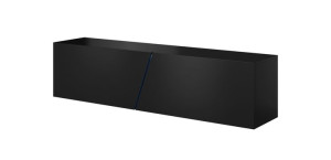Szafka RTV SLANT 160 wisząca RTV SLANT 160 LE czarny/czarny połysk 2K RGB