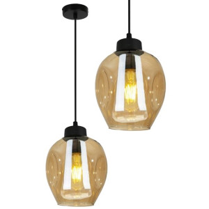 Lampa Wisząca W Stylu Loft Santo 1C  Miodowy Metal