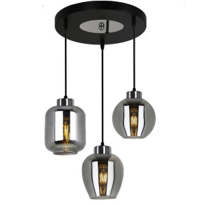 Lampa Wisząca Plafon W Stylu Loft Marcello 3 Chrom Metal
