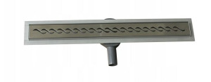 Odpływ Liniowy 110cm Fala Obrotowy Syfon Niski 52mm Stal
