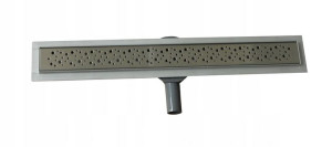 Odpływ Liniowy 80cm Krople Obrotowy Syfon Niski 52mm Stal