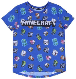 Niebieska, chłopięca koszulka/t-shirt MINECRAFT