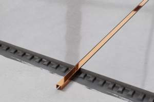 Profil Metalowy Rektyfikowany U Miedziany Połysk Poler 1cm X 244cm