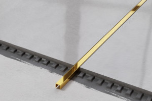 Profil Metalowy Rektyfikowany U Złoty Gold Połysk Poler 1cm X 244cm