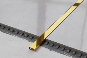 Profil Metalowy Rektyfikowany U Złoty Gold Połysk Poler 2cm X 270 Cm