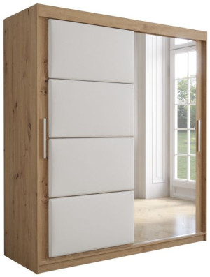 Szafa przesuwna garderoba panele tapicerowane TAPI 2 180 cm artisan