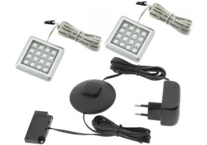 Oświetlenie Led Do Wnęki 2x Squere Kolor Niebieski