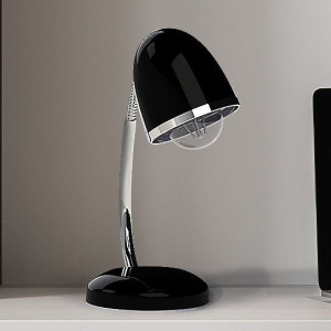 Ruchoma lampka stołowa Pocatello 5828 czarna do czytania chrom