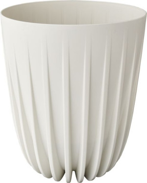 Doniczka z wkładem kremowa 25 cm Mira Eko