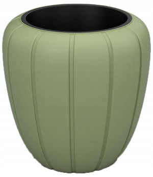 Doniczka z wkładem plastikowa oliwkowa Gaja 43 cm