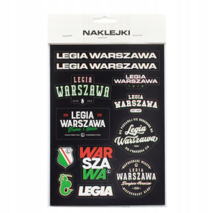 Legia Warszawa naklejki wlepki zestaw 12szt