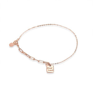 BRANSOLETKA PODWÓJNY SPLOT Good Luck Rose Gold