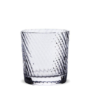 Wazon szklany konisz optyk szlif 9x9,5 cm