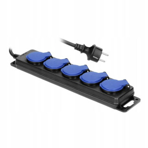 Przedłużacz IP44 , 5x2P+Z,H05RR-F 3x1.5,3m