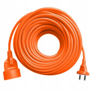 Przedłużacz jednogniazdowy 2p, 10A, 2500W, z przewodem OMY 2x1mm2, 25m