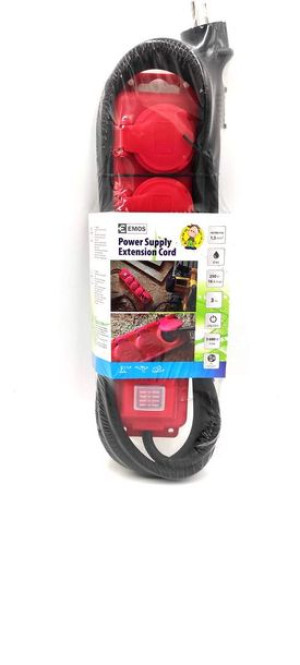 Przedłużacz P14131 4G 3M Z WYŁ.1,5MM IP44 G