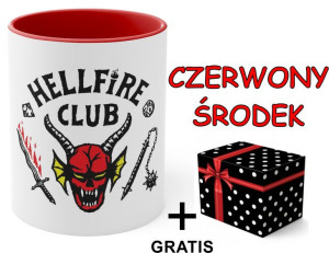 Kubek Hellfire Club Stranger Things 4 CZERWONY środek pudełko GRATIS