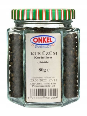 Rodzynki korynckie 80g słoik ONKEL