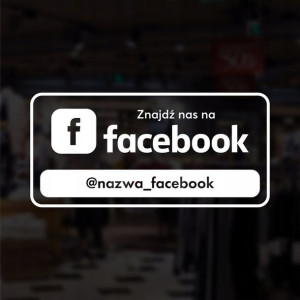 Naklejka nazwa FACEBOOK | 30x15 cm