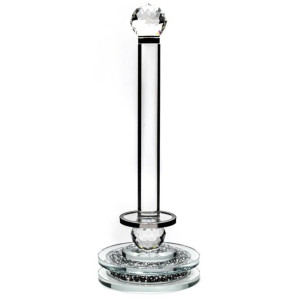 Stojak Na Papier Silver Glamour Szklany 32 Cm