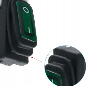 Przełącznik hermetyczny KCD3 230V LED zielony
