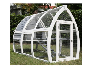 Klatka dla kur królików kurnik z  wybiegiem klatka dla zwierząt SZARA