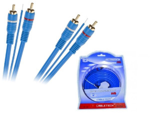 Kabel Przyłącze2x RCA 5m + sterowanie Cabletech