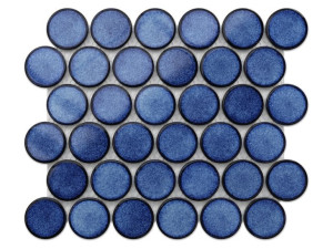 Mozaika Ceramiczna Candy Circle Dots Royal Blue Niebieska
