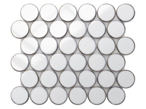 Mozaika Ceramiczna Candy Circle Dots White