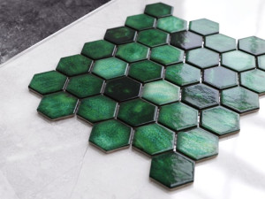 Mozaika Ceramiczna Heksagon Mykonos Green Zielony
