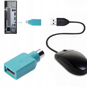Adapter USB wtyk A na gniazdo PS2