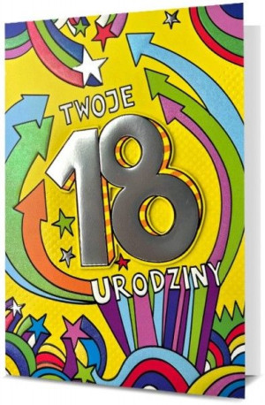 Kartki na 18 urodziny zabawne, wesołe H2637