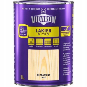 VIDARON Lakier do drewna NITRO 1L MATOWY